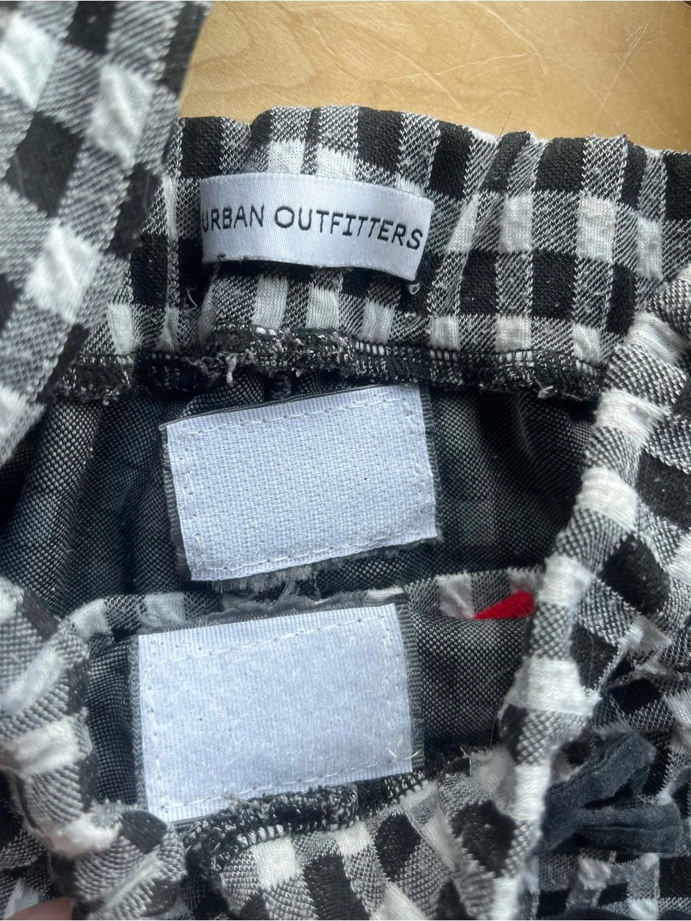Upcycled Satchel style Purse. Black& White Check. One size.